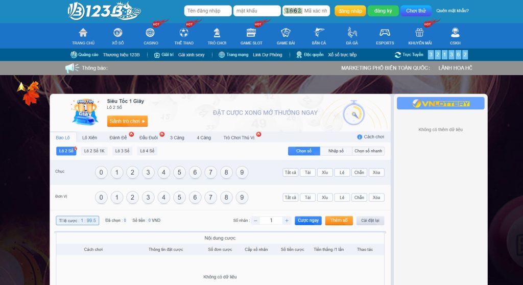 xổ số siêu tốc 123b