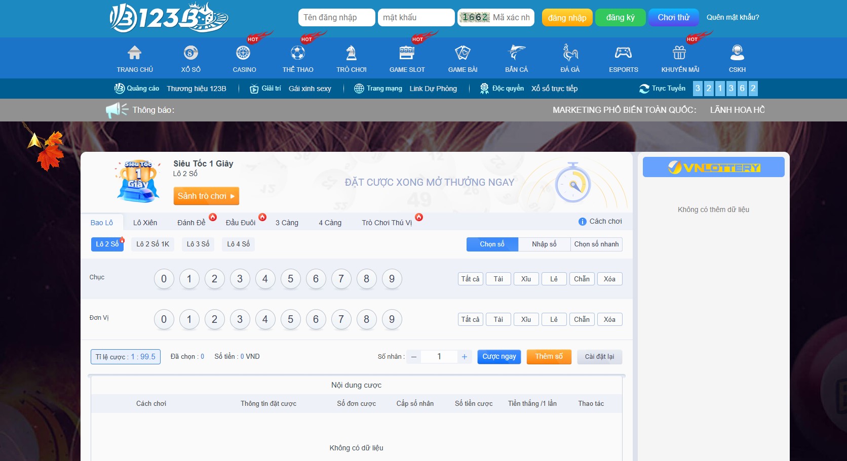xổ số siêu tốc 123b
